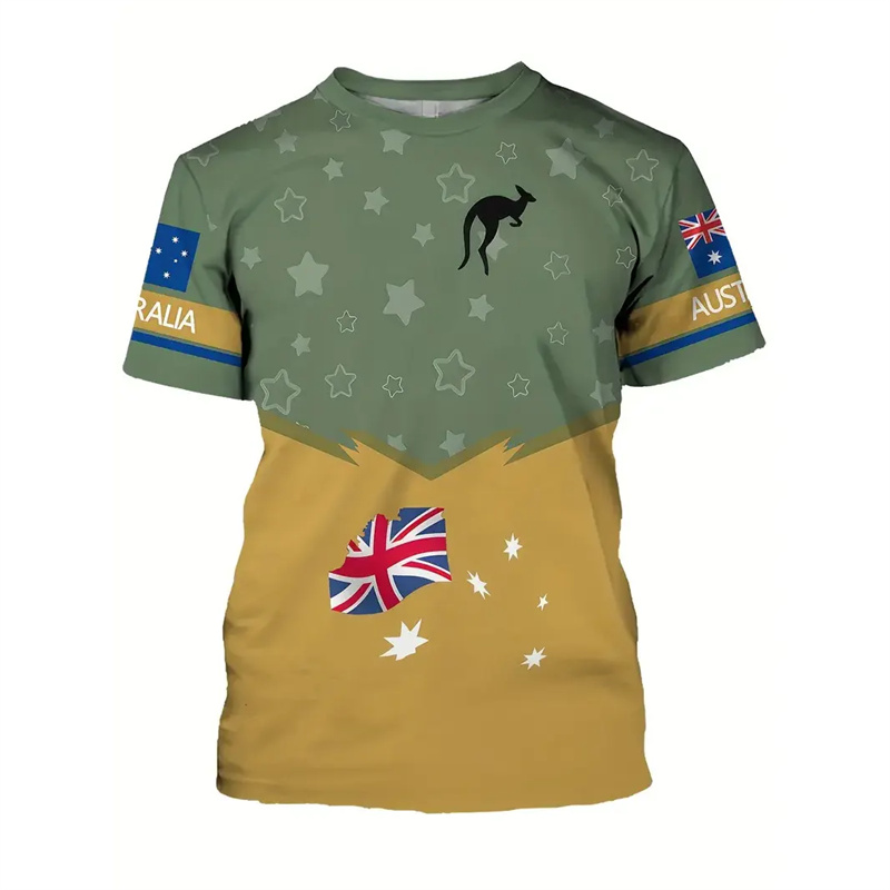 Australia National Flag T-shir - Summer Clothing Australia ulasan dan harga