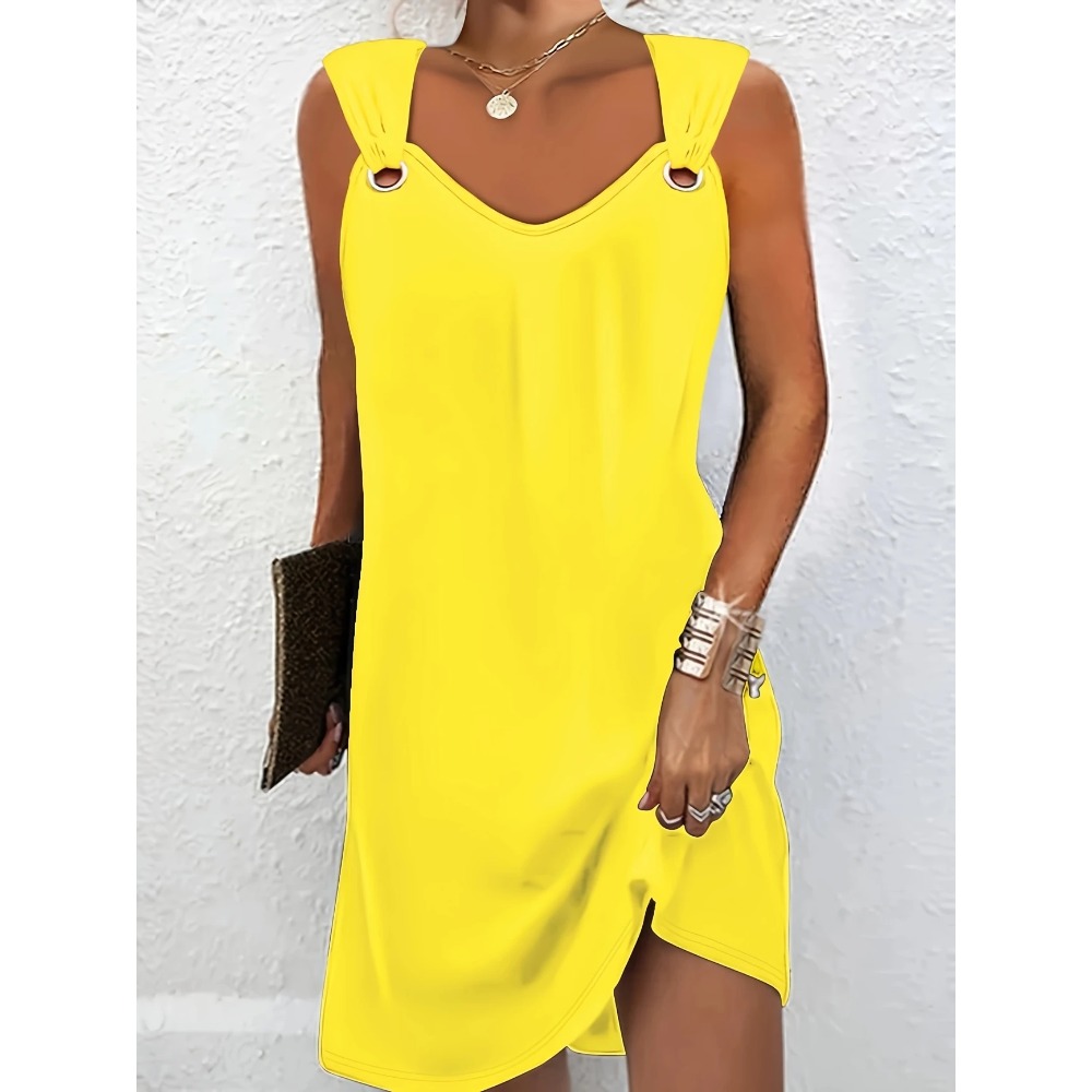 Plus Size 1XL-5XL Women's Slee - Yellow Summer Clothing ulasan dan harga