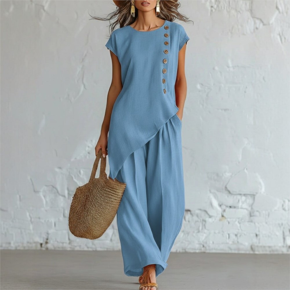 Summer Casual O Neck Button Do - Zara Summer Clothing For Women ulasan dan harga