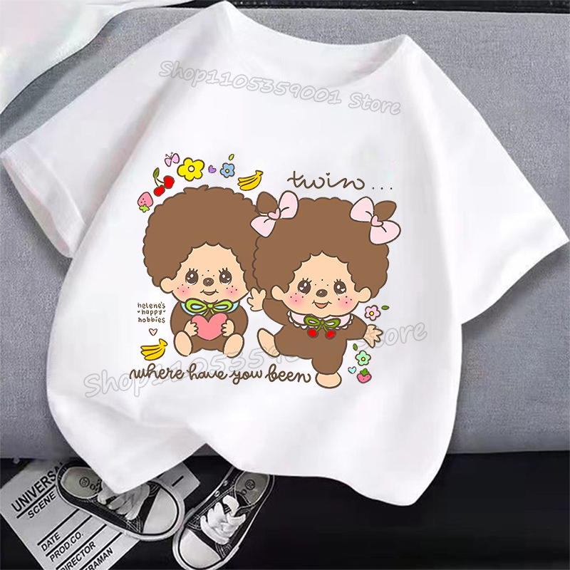 MONCHHICHI Short Sleeve T Shir - Summer Clothing Girls ulasan dan harga