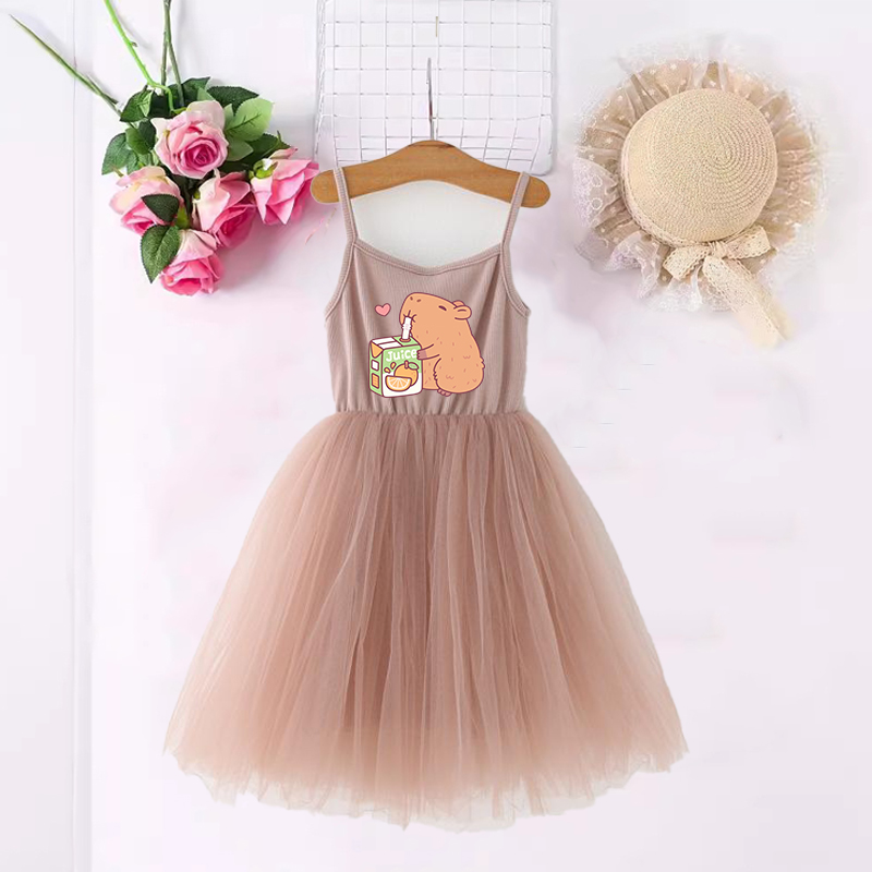 Capybara Girls Dresses Anime P - Summer Clothing Baby Girl ulasan dan harga