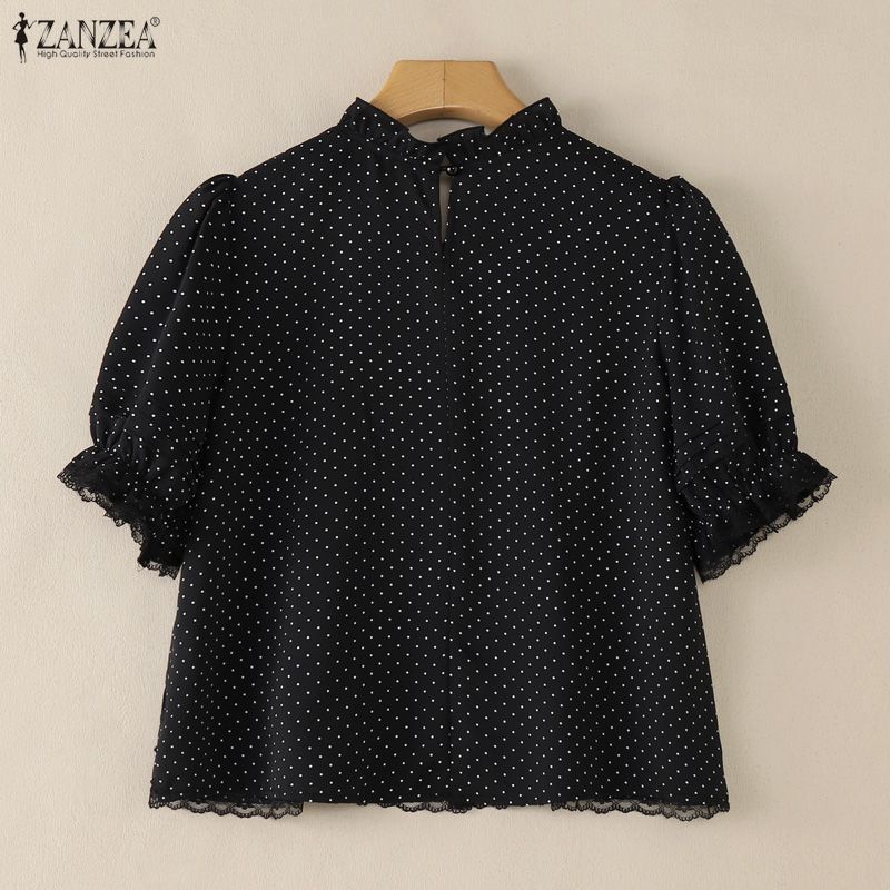 ZANZEA Woman Polka Dot Lace Pa - Summer De Clothing ulasan dan harga