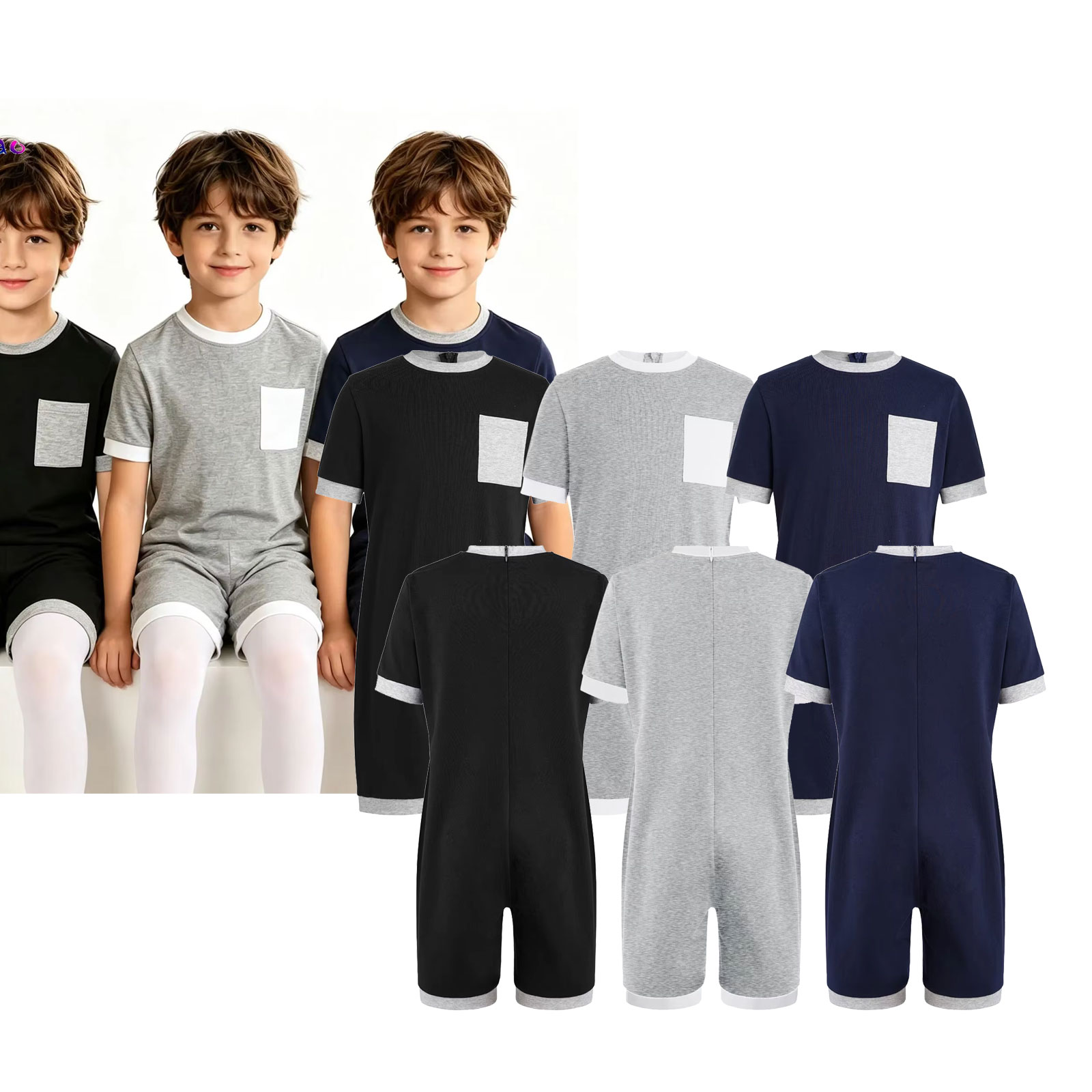 3Pcs Unisex Kids Special Needs - Summer Clothing Needs ulasan dan harga