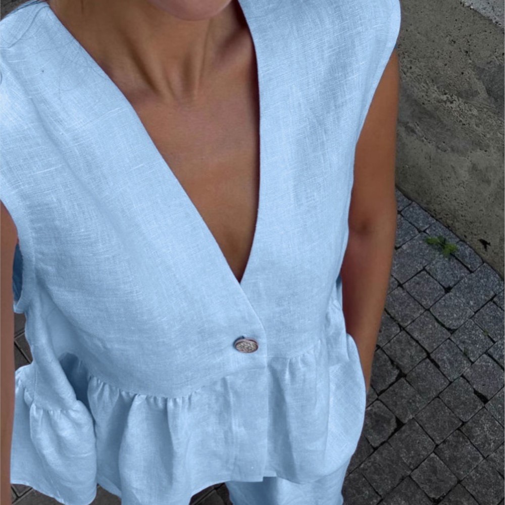 Casual Sleeveless Vest V Neck  - Zara Summer Clothing For Women ulasan dan harga