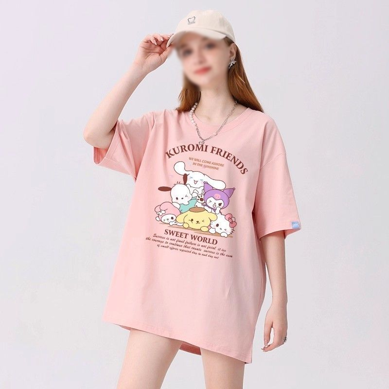 Sanrio Cinnamoroll Yk2 T-Shirt - Summer Clothing Cheap ulasan dan harga