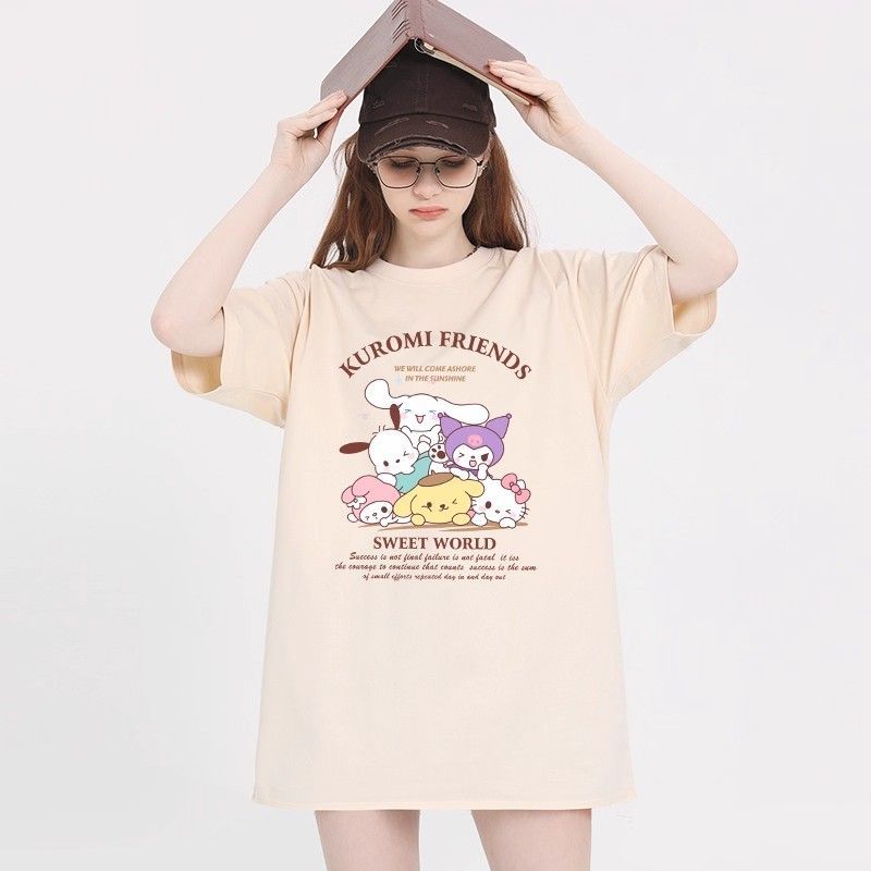 Sanrio Cinnamoroll Yk2 T-Shirt - Summer Clothing Cheap ulasan dan harga